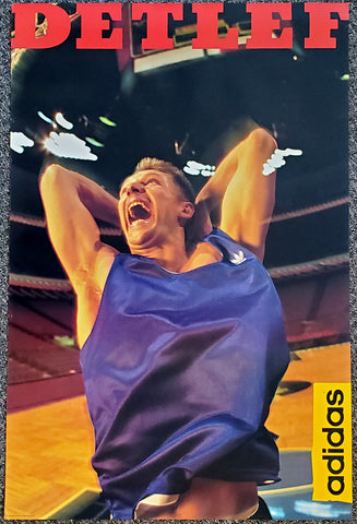Detlef Schrempf "Power Slam" (Seattle Supersonics) Basketball Poster - adidas USA 1995