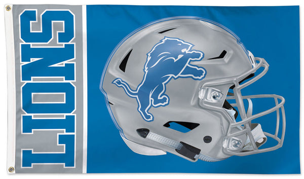 Detroit Lions Helmet-Style Official NFL Football Team Deluxe 3'x5' Flag - Wincraft Inc.