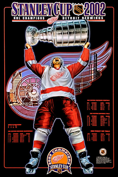 Detroit Red Wings "Holy Grail" 2002 Stanley Cup Championship 24x36 Commemorative Poster - Action Images