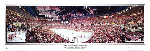 Detroit Red Wings Stanley Cup 2008 Champs Commemorative Panoramic Poster Print - Everlasting Images