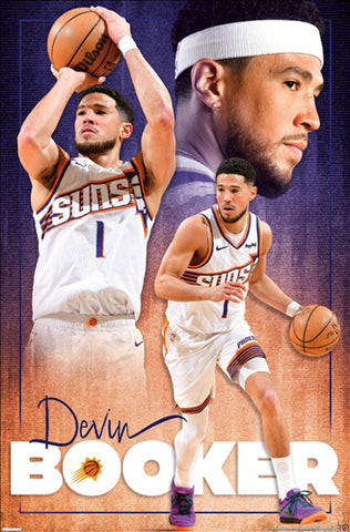 Devin Booker "Dynamo" Phoenix Suns Official NBA Basketball Action Poster - Costacos 2025
