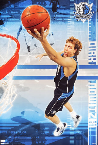 Dirk Nowitzki "Netcam" Dallas Mavericks NBA Action Poster - Costacos 2009