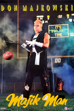 Don Majkowski "The Majik Man" Green Bay Packers Vintage Original 1990 NFL Theme Poster - Costacos Final Stock Collection