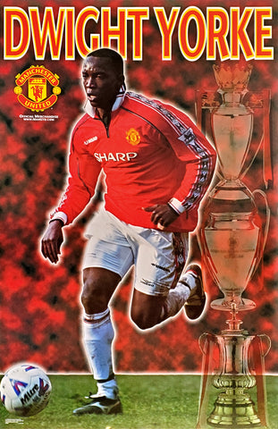 Dwight Yorke "Champion" Manchester United FC Football Soccer Action Poster - Starline Inc. 1999