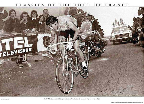 Vintage Tour de France "Eddy Merckx Dominates" (c.1971) Classic Cycling Poster - Presse 'e Sports