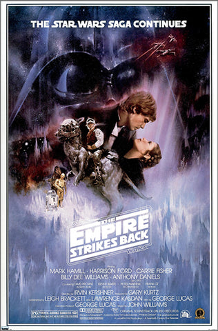 Star Wars The Empire Strikes Back (1980) Official One-Sheet Movie Poster 24x36 Reproduction - Trends Int'l.