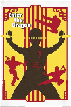 Bruce Lee "Enter the Dragon" Tribute Movie Poster - Pyramid/Warner