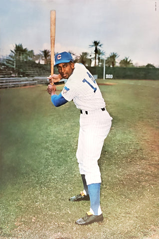 Ernie Banks Chicago Cubs MLB Action Vintage Original 24x36 Poster - Major League Posters 1968