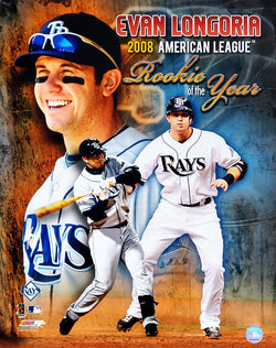 Evan Longoria Tampa Bay Rays 2008 American League Rookie of the Year Commemorative Poster - Photofile 16x20