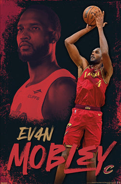 Evan Mobley "Big-Time" Cleveland Cavaliers NBA Action Wall Poster - Costacos 2025
