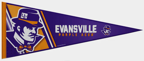 Evansville University Purple Aces Official NCAA Team Felt Pennant - Rico Inc.