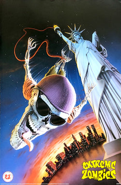 Extreme Zombies "Liberty Bungy" Bungee Jumping Poster - Verkerke 1999