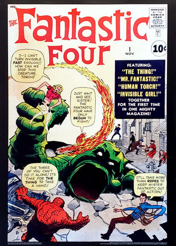 Fantastic Four #1 (Nov. 1961) Marvel Comics Classic Cover Poster Print - Asgard Press