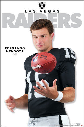 Fernando Mendoza "Arrival" Las Vegas Raiders NFL Action Wall Poster - Costacos 2026