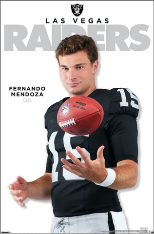 Fernando Mendoza "Arrival" Las Vegas Raiders NFL Action Wall Poster - Costacos 2026