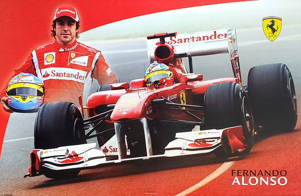 Fernando Alonso "Ferrari Phenom" Formula 1 Racing Poster - Pyramid 2011
