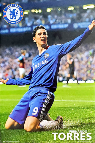 Fernando Torres "Goal Glory" Chelsea FC EPL Action Poster - GB Eye 2011