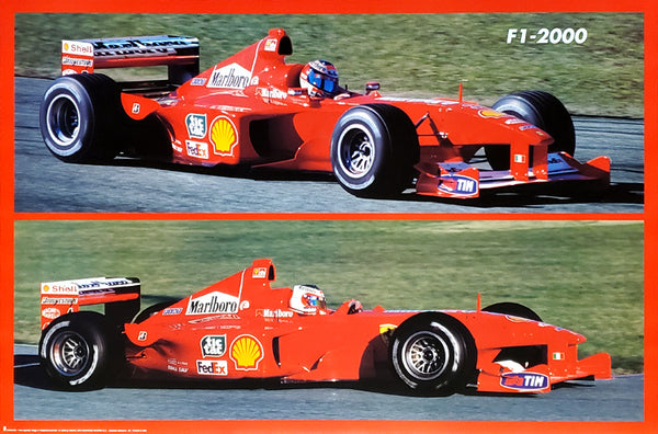 Ferrari F1-2000 Race Cars Poster - Nuova (Italy) 2000