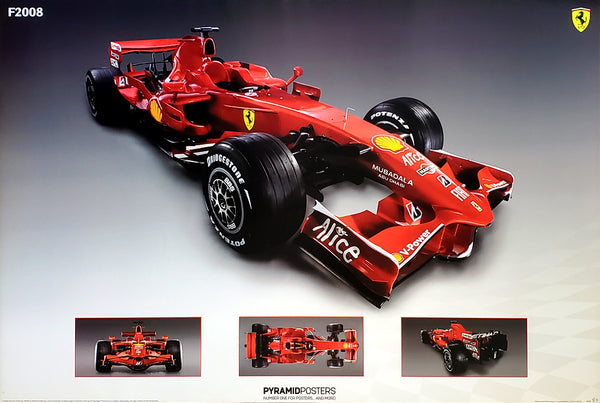 Ferrari F2008 Formula 1 Race Car Poster - Pyramid Posters