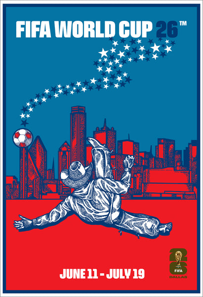 FIFA World Cup 2026 Host City Dallas, Texas Official 24x36 Event Poster - MPW (Canada)