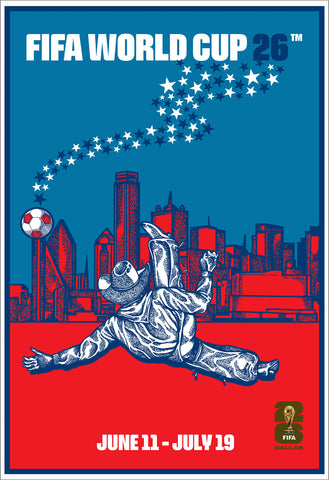 FIFA World Cup 2026 Host City Dallas Texas Official 24x36 Event Poste FIFA World Cup 2026 Host City Dallas Texas Official 24x36 Event Poste