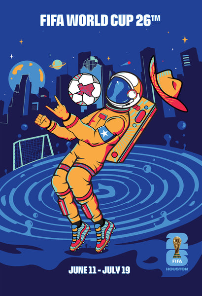 FIFA World Cup 2026 Host City Houston, Texas Official 24x36 Event Poster - MPW (Canada)