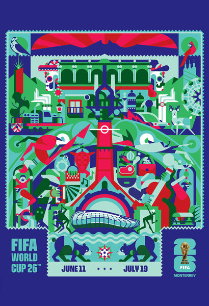 FIFA World Cup 2026 Host City Monterrey, Mexico Official 24x36 Event Poster - MPW (Canada)