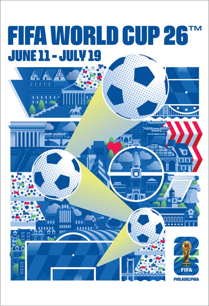 FIFA World Cup 2026 Host City Philadelphia Official 24x36 Event Poster - MPW (Canada)