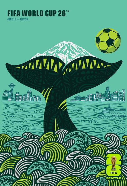 FIFA World Cup 2026 Host City Seattle Official 24x36 Event Poster - MPW (Canada)