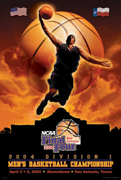 NCAA Men's Basketball Final Four 2004 Official Poster - Action
