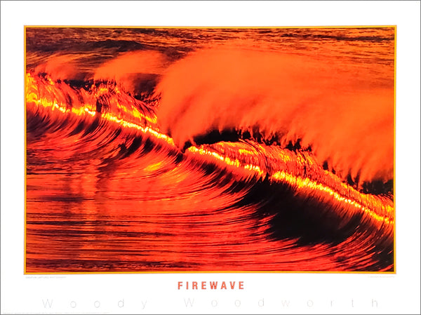 Surfing "Firewave" Ocean Wave Poster Print - Creation Captured