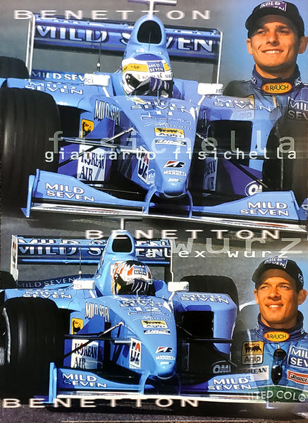 Giancarlo Fisichella and Alex Wurz Team Benetton 2000 Formula 1 Poster - UK