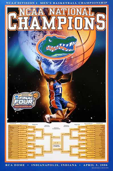 Florida Gators Men's Basketball 2006 NCAA National Champions Commemorative Poster - Action Images