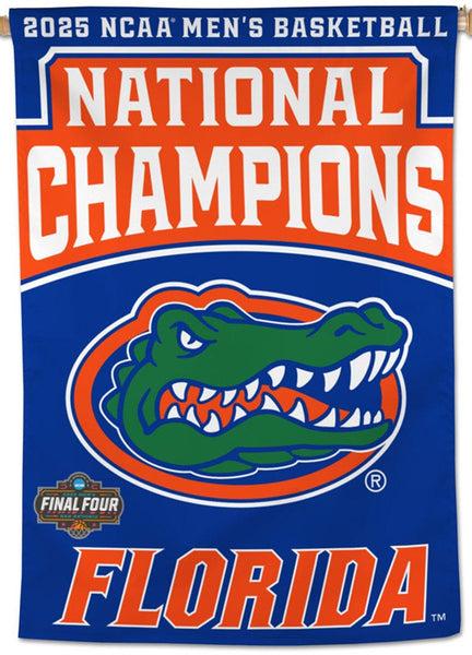 Florida Gators 2025 NCAA Men's Basketball Champions Official 28x40 Wall BANNER Flag - Wincraft Inc.