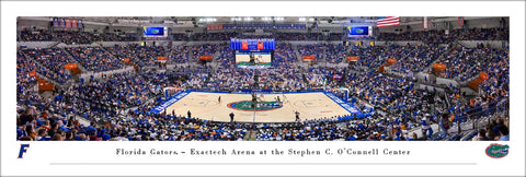 Florida Gators Basketball O'Connell Center Game Night Panoramic Poster Print - Blakeway