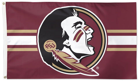 Florida State Seminoles Logo-On-Stripes Official NCAA Team Deluxe-Edition 3'x5' Flag - Wincraft Inc.