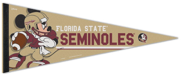 Florida State Seminoles Football "Mickey QB Gunslinger" Official NCAA/Disney Premium Felt Pennant - Wincraft