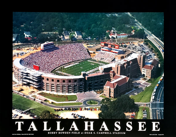 Florida State Seminoles Doak S.Campbell Stadium Tallahassee Gameday Poster - Aerial Views