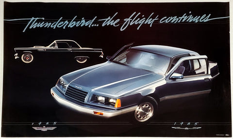 Ford Thunderbird "The Flight Continues" 1955-1985 Anniversary Vintage Original 24x36 Poster