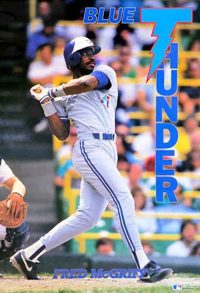 Fred McGriff "Blue Thunder" Toronto Blue Jays 1989 MLB Action Poster - Costacos Final Stock Collection