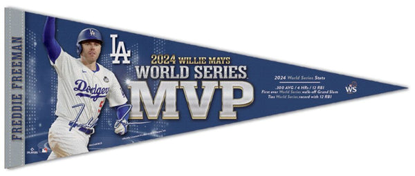 Freddie Freeman 2024 World Series MVP LA Dodgers Premium Felt Commemorative Pennant - Wincraft