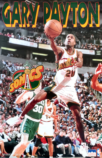 Gary Payton "Action" Seattle Supersonics NBA Action Poster - Starline 1997