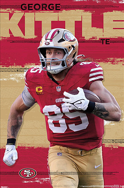 George Kittle "Dynamo" San Francisco 49ers NFL Football Poster - Costacos Sports 2025