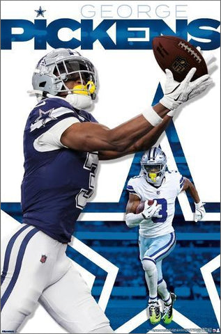 George Pickens "Superstar" Dallas Cowboys WR NFL Football Poster - Costacos 2026