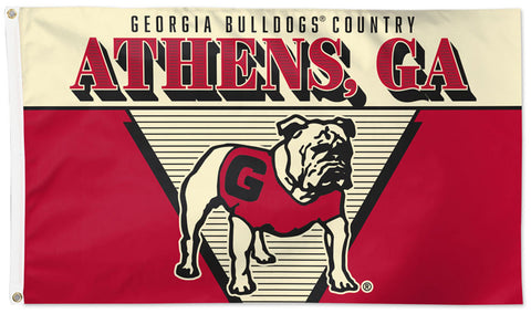 University of Georgia Bulldogs "Athens Retro" Official NCAA Team Deluxe-Edition 3'x5' Flag - Wincraft Inc.