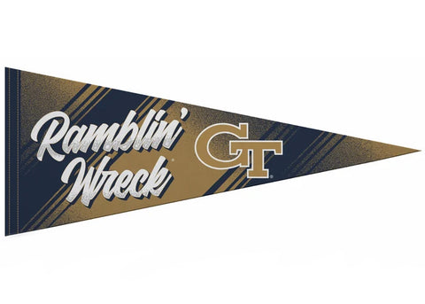 Georgia Tech Yellow Jackets RAMBLIN' WRECK Official NCAA Team Premium Felt Pennant - Rico Inc.