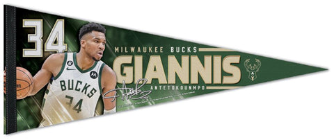 Giannis Antetokounmpo "Superstar" Milwaukee Bucks Premium Felt Collector's PENNANT - Wincraft Inc.