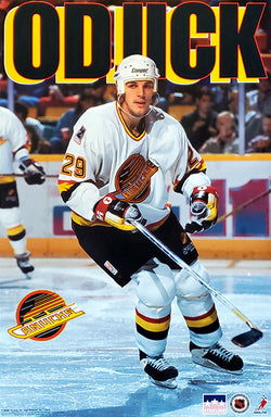 Gino Odjick "Canuck" Vancouver Canucks NHL Action Poster - Starline 1994