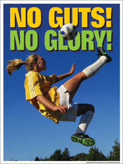 Soccer "No Guts! No Glory!" Motivational Poster - Fitnus Corp.