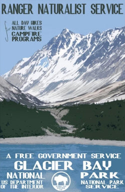 Glacier Bay National Park 1938 US National Park Service Poster Reproduction - Image Source